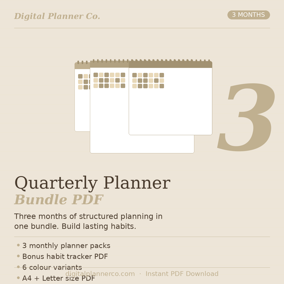 Quarterly Planner Bundle PDF